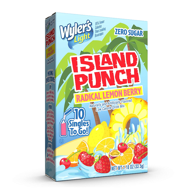 Wyler's Light Singles To Go Island Punch Radical Lemon Berry 10-Pack - 0.91oz (25.8g)